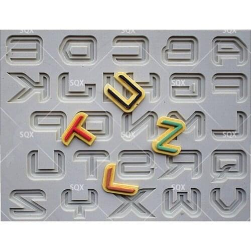 Science Fiction Shape Letters Silicone Mold Food-Grade Decoration Mold for Baking Kitchen Non-stick Silicone Mold Stocked SQ1764
