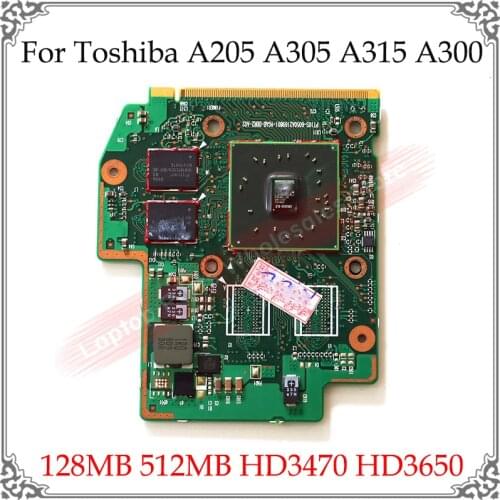 Original 128MB 512MB HD3470 HD3650 Graphics Card For Toshiba A205 A305 A315 A300 V000121540 Video Card Display Card Tested Well