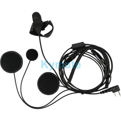Full Face Helmet Motorcycle Motorbike Headset/Earpiece with Boom Mic & Finger PTT for Baofeng Radio UV5R BF-888S 666 777 2-pin