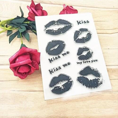 11*16cm Mouth lipstick Transparent Clear Stamps / Silicone Seals Roller Stamp for DIY scrapbooking photo album/Card Making