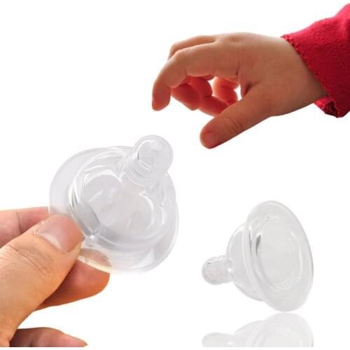 1PC Wide Neck Silicone Baby Infant Soft Teats Suit Baby Bottles Flow Nipples