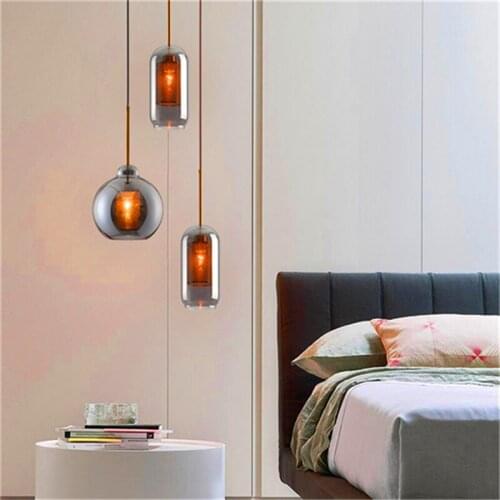Modern LED Glass Pendant Lights for Bedroom Living Room Hotel Home Decor Indoor Pendant Lamps Kitchen Fixture Hanging Lamp