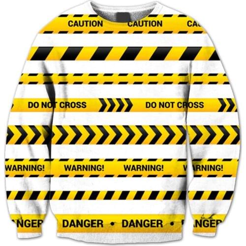 REAL American SIZE Do not cross 3D Sublimation Print Crew neck Sweatshirt - plus size