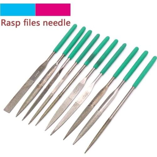 High Quality 10pcs 140/160/180mm Assorted Files Mini Rasp Diamond Needle File Set Repair Grinding Hand Tools For Wood Glass Jade