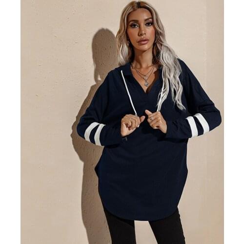 Y2K WomenS Fall/Winter 2021 New Patterned Jacket Loose Long Sleeve Hooded Thin Sweater Urban Casual Street Trendy Outerwear