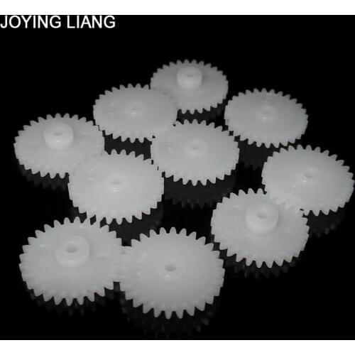282A Module 0.5 28 Tooth Plastic Gear Disc Toy Pinion Fittings 28T 2mm Gears 10pcs/lot