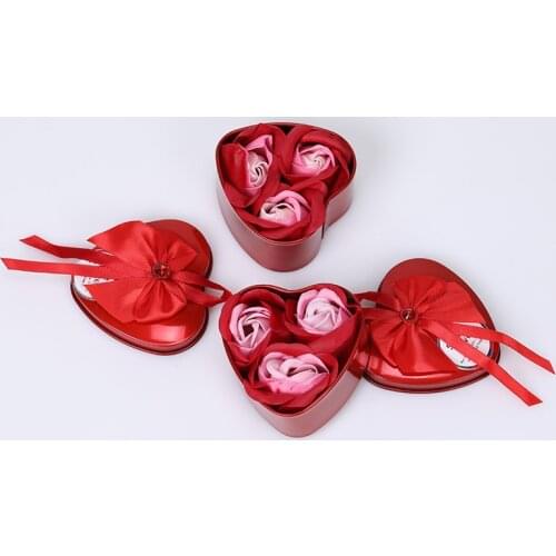 3Pcs Holiday Gift Decoration DIY Decoration Birthday Gift Valentines Day Soap Flower Gift Box Rose Flower Box Bouquet