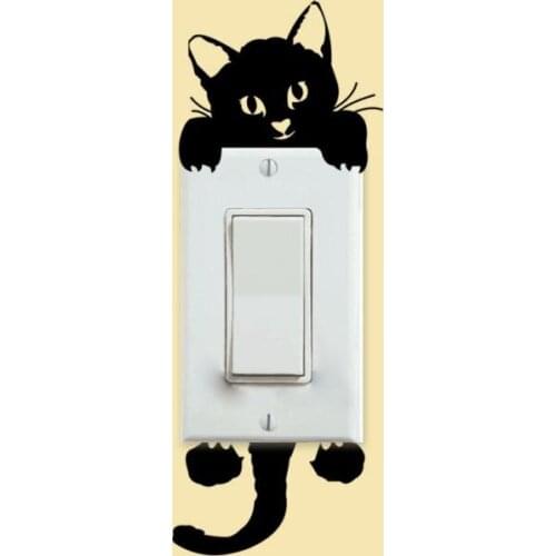 3D Cute Cartoon On-off Switch Sticker PVC Switch Waterproof Removable Switch Socket Wall Sticker Home Decoration Accessories