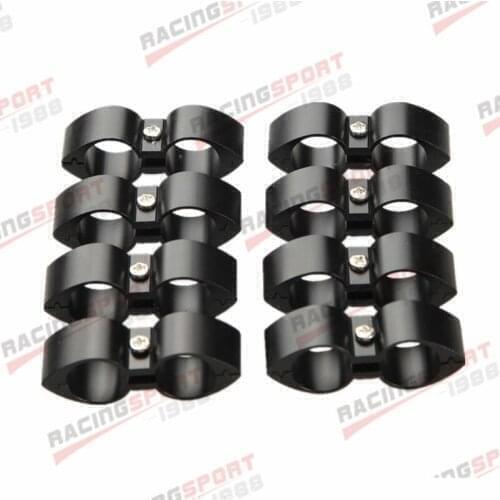 8PCS -8AN 8AN Billet Fuel BLACK/RED/BLUE/SILVER Hose Separator Fittings Adapter Butterfly