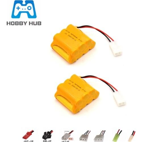 8.4v 700mAh Ni-CD Battery For Rc Toy Car Boat Tanks Robots Guns Parts 7* AA 8.4v Rechargeable Battery Pack Tamiya Plug