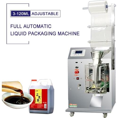 3-120ml Adjust Automatic Liquid Packaging Machine, seasoning,oil, vinegar beverage hot and cold pure Filling sealing machine