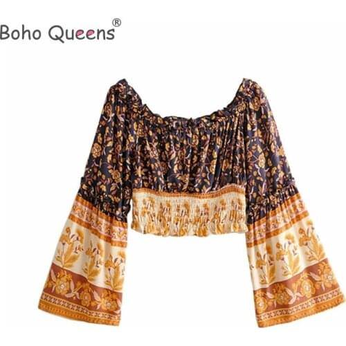 Блузки с открытыми плечами BOHO QUEENS China At AliExpress