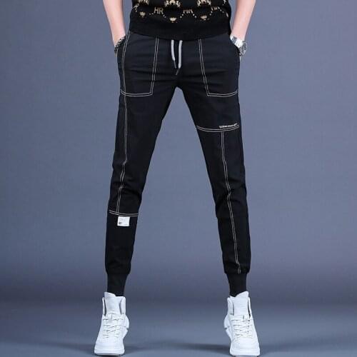 Summer Men Sport Jogging Black Casual Pants Mens Fashion Streetwear Fitness Workout Joggers Trousers