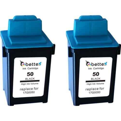 2PK,Ink Cartridges for Lexmark 50 17G0050 ColorJet Printer Z12 Z22 Z32 Z705 P707 Z715 P3150 Compaq InkJet IJ600 Lenovo 5110 6110