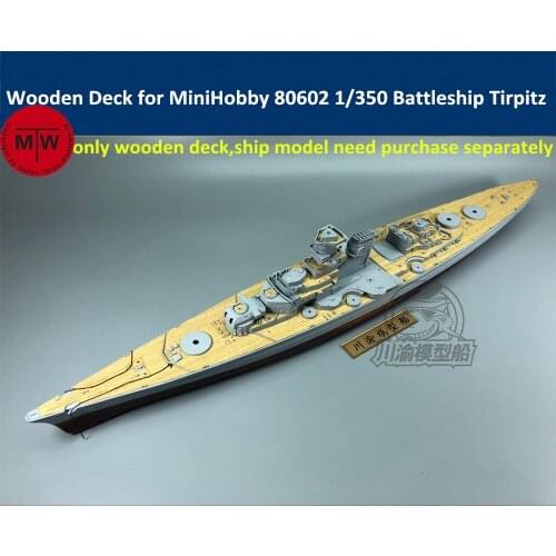 1/350 Scale Wooden Deck for Trumpeter 80602 German Battleship Tirpitz Model Kit
