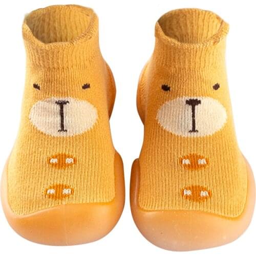 TELOTUNY Toddler Baby Girls Boys Cartoon Animal Socks Shoes Slippers Prewalker Children Soft Sole Outdoor Baby Shoe Knit Booties