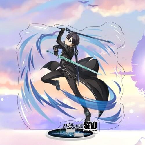 Kirito Action Figures Sword Art Online Anime Figure Acrylic Stand Model Toys Decoration Cosplay DIY Collection Anime Lovers Gift