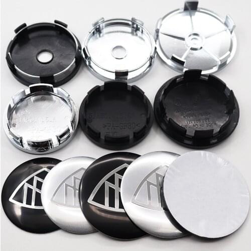 4pcs 56mm 60mm 65mm 68mm logo car emblem Wheel Center Hub Cap Rim refit Creative badge covers decoration sticker accessories MBH