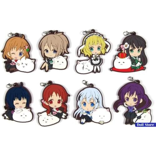 Is the order a rabbit Original Japanese anime figure rubber mobile phone charms/key chain/strap D190