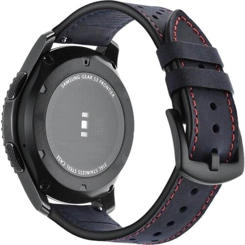 Leather Strap For Samsung Galaxy watch 42mm 46mm Gear S3 Frontier/Classic 22mm watch band Wrist Bracelet belt amazfit band