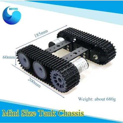 Mini Size TP100 Aluminum Alloy Tank Chassis Tracked Robot Car Platform for Arduino Model DIY Unassembled Kit With 2pcs Motors