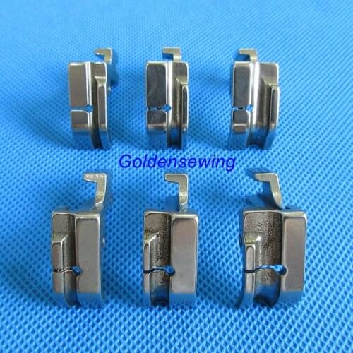 6 PIPING FEET FOOT SET 1/8" 3/16" 1/4" for JUKI SINGER CONSEW HIGH SHANK INDUSTRIAL