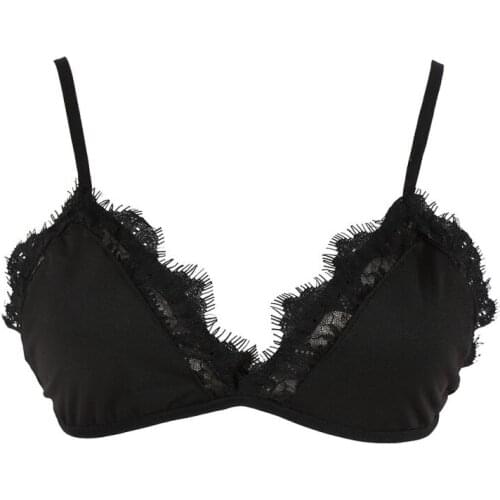 Jlong New Floral Sexy Bras Women Underwear 2018 Sheer Lace Brassiere Women Tops Triangle Bralette Unpadded Sexy Bra Bustier z1