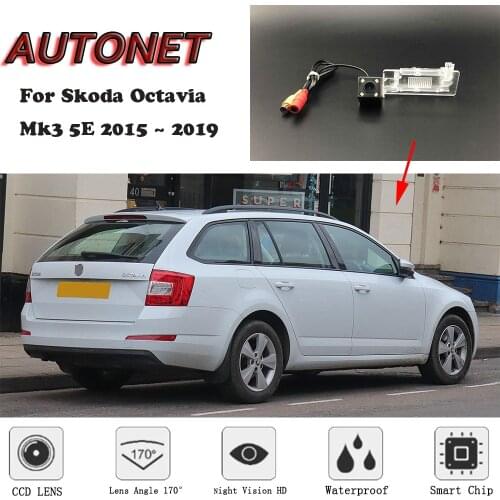 AUTONET Backup Rear View camera For Skoda Octavia 5E 2015 2016 2017 2018 2019 Night Vision/license plate camera/parking Camera