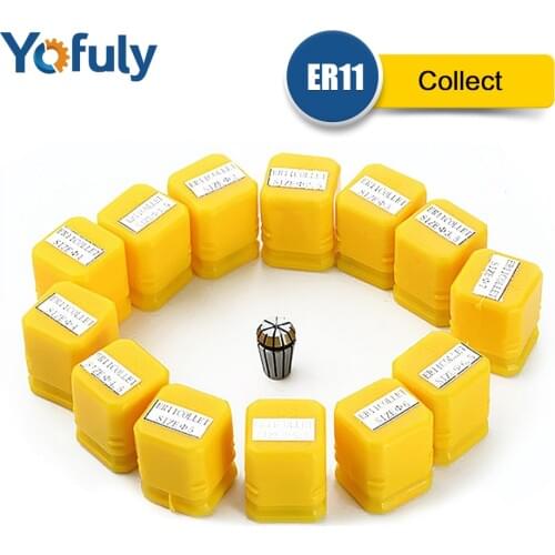 13Pcs ER11 Collet Chuck 1-7mm CNC Spindle ER11 Collet For CNC Engraving Machine and Milling Lathe Tool