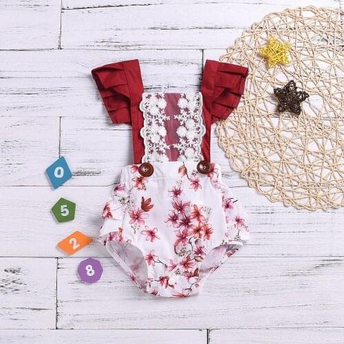 Baby Girls Sleeveless Full Small Flowers Print Backless Casual Fashion Little Baby Rompers Fashion Summer Rompers