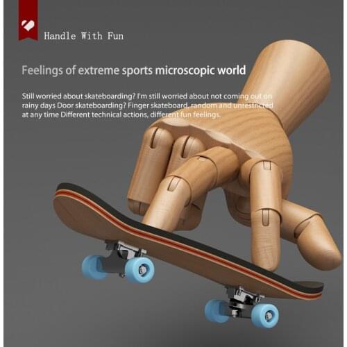 Professional five layer Maple finger slide bearing wheel alloy swing support Pu antiskid pad finger skateboard table toy