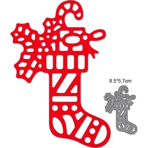 Christmas Socks Leaf New 2021 Metal Cutting Dies for DIY Scrapbook Paper and Card Making Decorative Embossing Die Cut Craft dies