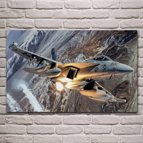 F15 aircraft airplane boeing military living room decor home art decor wood frame fabric poster MC812