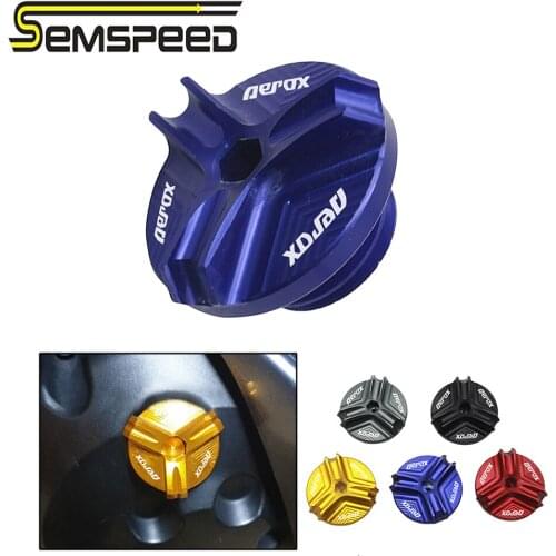 SEMSPEED CNC Motorcycle Oil Drain Sump Plug Engine Filler Tank Cap Bolts For Yamaha Aerox155 NVX155 150 125 2015-2018 2019 2020