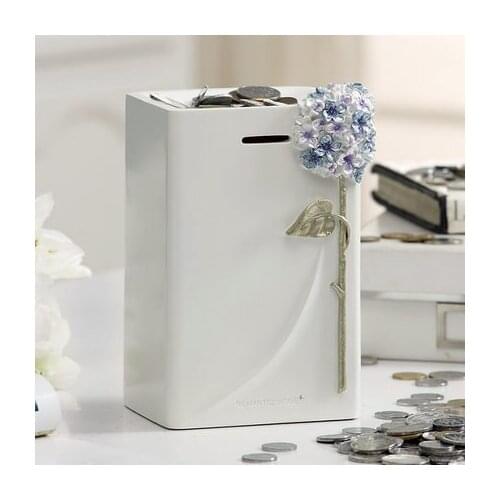 Nordic Gift Piggy Bank 2021 Creativity Resin Adults Modern Decoration Piggy Bank Square Tirelires Decorative Boxes BK50QX