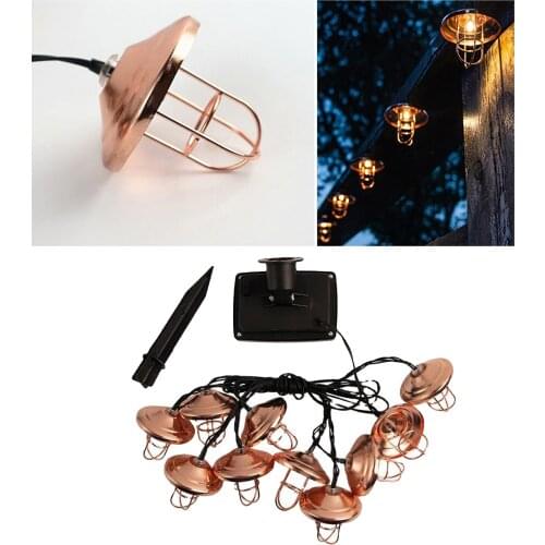 Solar Garden String Lights Hanging Lantern Fairy Light Outdoor Romantic