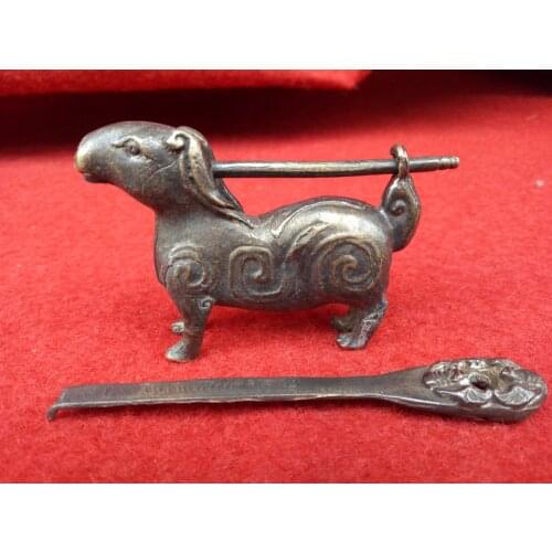 Old copper door lock of Chinese ancient arts and crafts