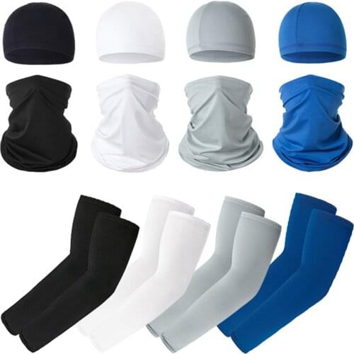 Men and Women All-match Sunscreen Ice Silk Sleeve Bicycle Riding Cap Outdoor Windproof Sports Cap Multifunctional Bib Face Mask