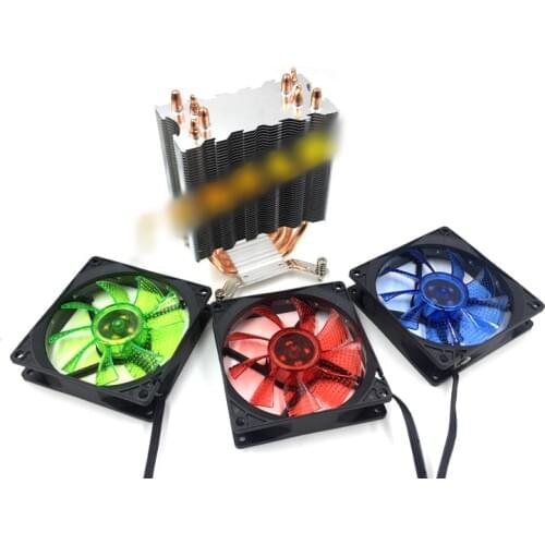 Universal Radiator CPU Cooler Cooling Fan For X58 X79 2011 1366 1155 1150 1151 1155 For AM4 AM3 FM1 9cm PWM