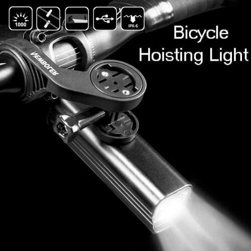 Bike Front Light Waterproof Hoisting Headlights Multi Holder Cycling Handbar Light USB Rechargeable Powerful Bicycle Flashlight