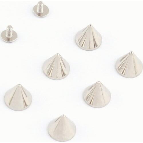 Silver Screw Punk Spikes Studs back with Screws,Leather Craft Screw Punk Stud Metal Screw Rivet Leather Jacket Belt Crafts DIY