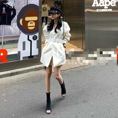 Loose Ladies Office Coat 2021 Summer New Sweet Women Jacket Puff Sleeve Women White Suits Outwear Elegant Korea