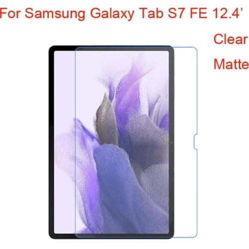 100pcs/lot Screen Protector for Samsung Galaxy Galaxy Tab S7 FE 2021 (12.4 inch) HD Clear/Matte Shield