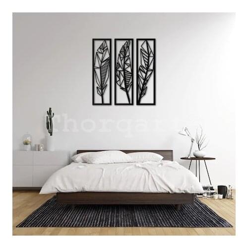 16inch 20inch 3d Wall Triple Plaque Large Big Decorative Living Room Modern Design frame Set For Living Room bar Decor Iron