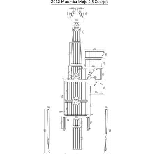 2012 Moomba Mojo 2.5 Cockpit Pad Boat EVA Teak Decking 1/4" 6mm