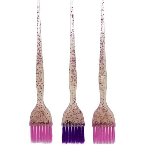 3pcs/set Glitter Hair Dying Brushes Salon Barber Hairdresser 30mm Small Size Hair Color Dye Tint Perm Highlight Hairbrushes 1436