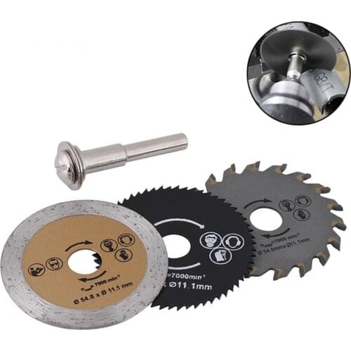 YEODA Superior Quality 3pcs Out Diameter 54.8 mm High Quality Mini Circular Saw Blade Wood Cutting Blade HSS Material