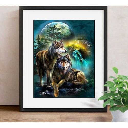 Diamond Embroidery Wolves Diamond Painting Full Square New Arrival Animals Diamond Mosaic Sale Pictures With Rhinestones