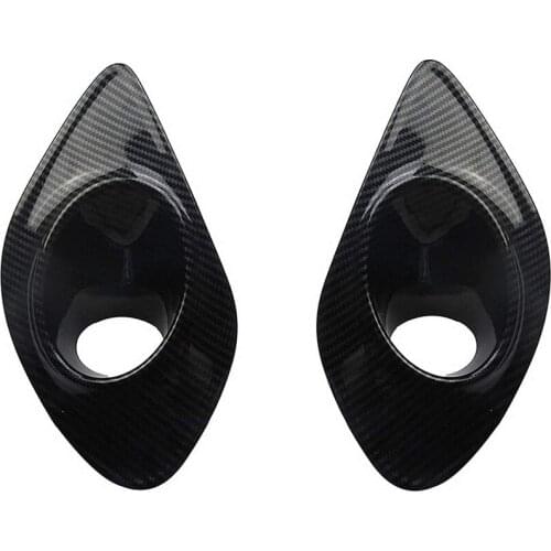 Car Front Fog Lamp Cover Tirm for Dodge Charger 2015 2019 2020 Accessories (Black Carbon Fiber)