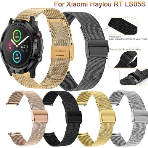 Luxury Milanese Stainless Steel Strap For Xiaomi Haylou RT LS05S SmartWatch Bracelet For Xiaomi Haylou RT LS05S Wristband Correa